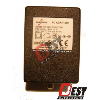 HKA-1530EC-230  / 15 Volt 300mA Adaptör