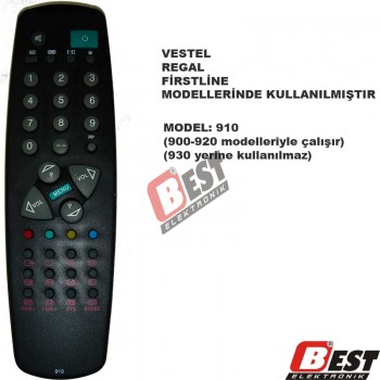 Vestel - Regal - Firstline 910 uzaktan kumanda